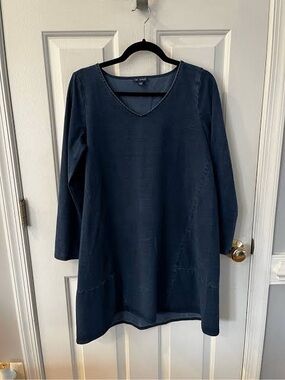 Petite Pure Jill Indigo V-Neck Dress by J. Jill. NWT. Size: XS Petite. Ask: $69
